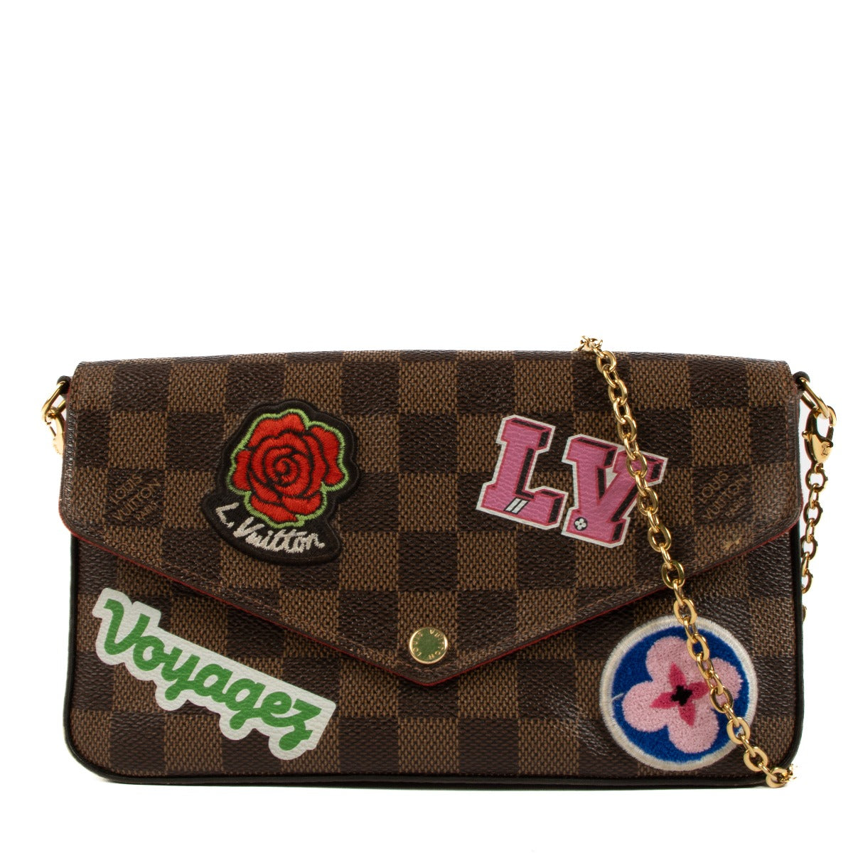Louis Vuitton Damier Ebene LV Stories Pochette Félicie Limited Edition
