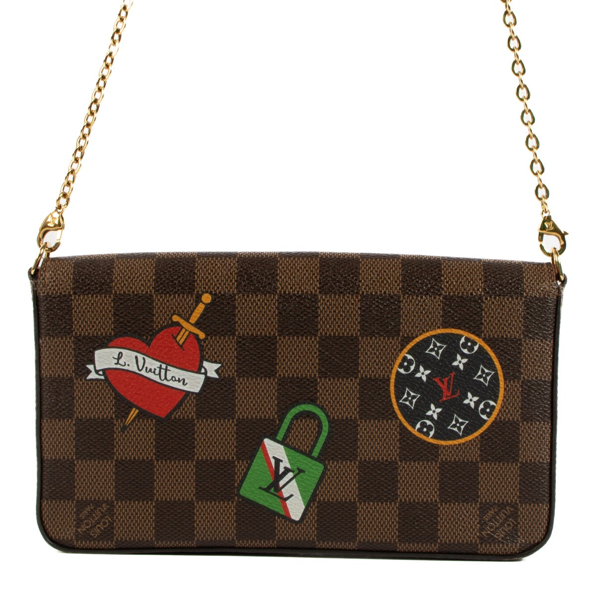Louis Vuitton Damier Ebene LV Stories Pochette Félicie Limited Edition