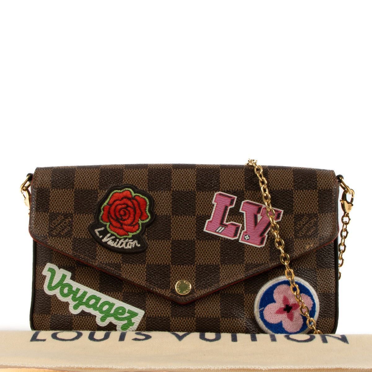 Louis Vuitton Damier Ebene LV Stories Pochette Félicie Limited Edition