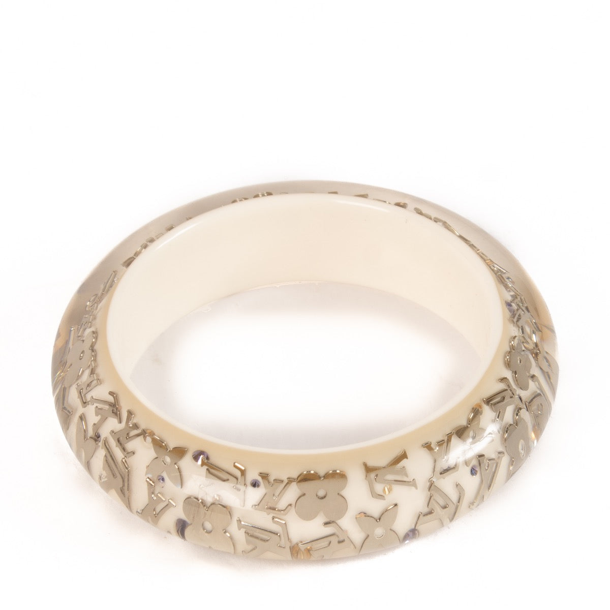 shop 100% authentic second hand Louis Vuitton White Brasserie Inclusion Bangle Bracelet on Labellov.com