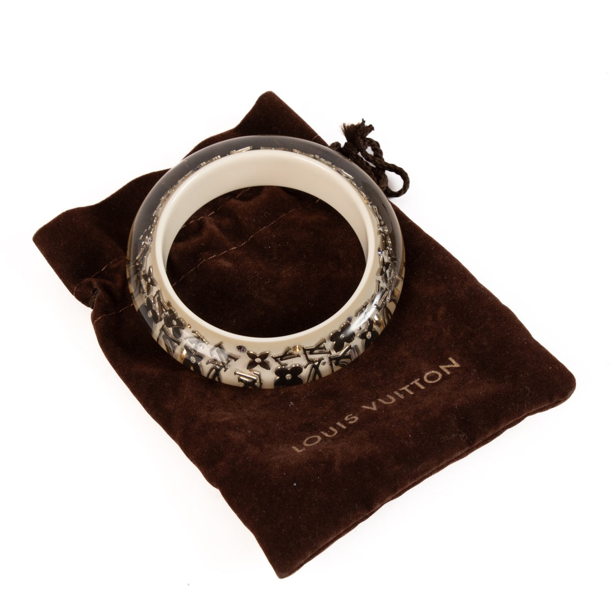 shop 100% authentic second hand Louis Vuitton White Brasserie Inclusion Bangle Bracelet on Labellov.com