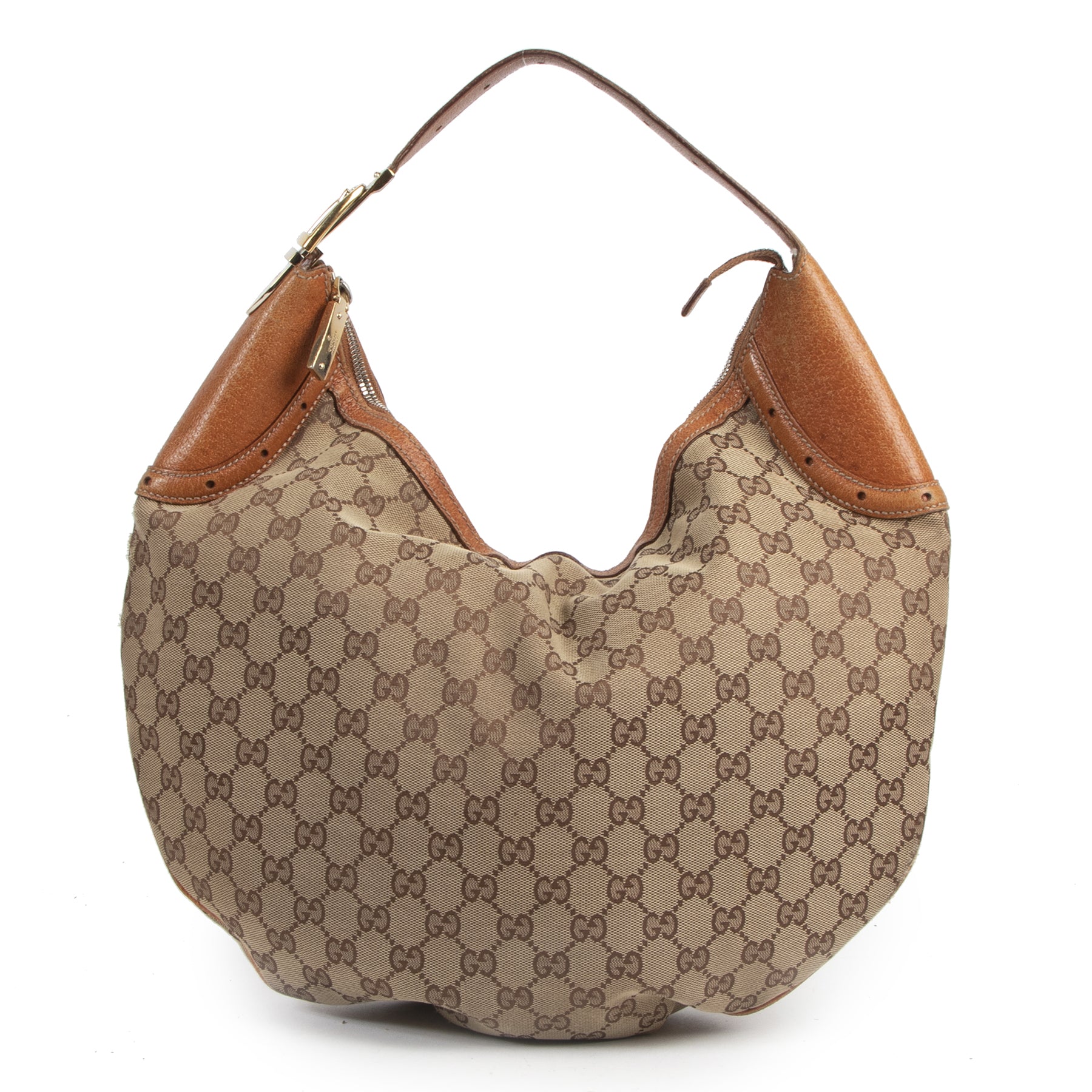 Authentic secondhand Gucci GG Monogram Canvas Hobo Bag designer bags fashion luxury vintage webshop safe secure online shopping