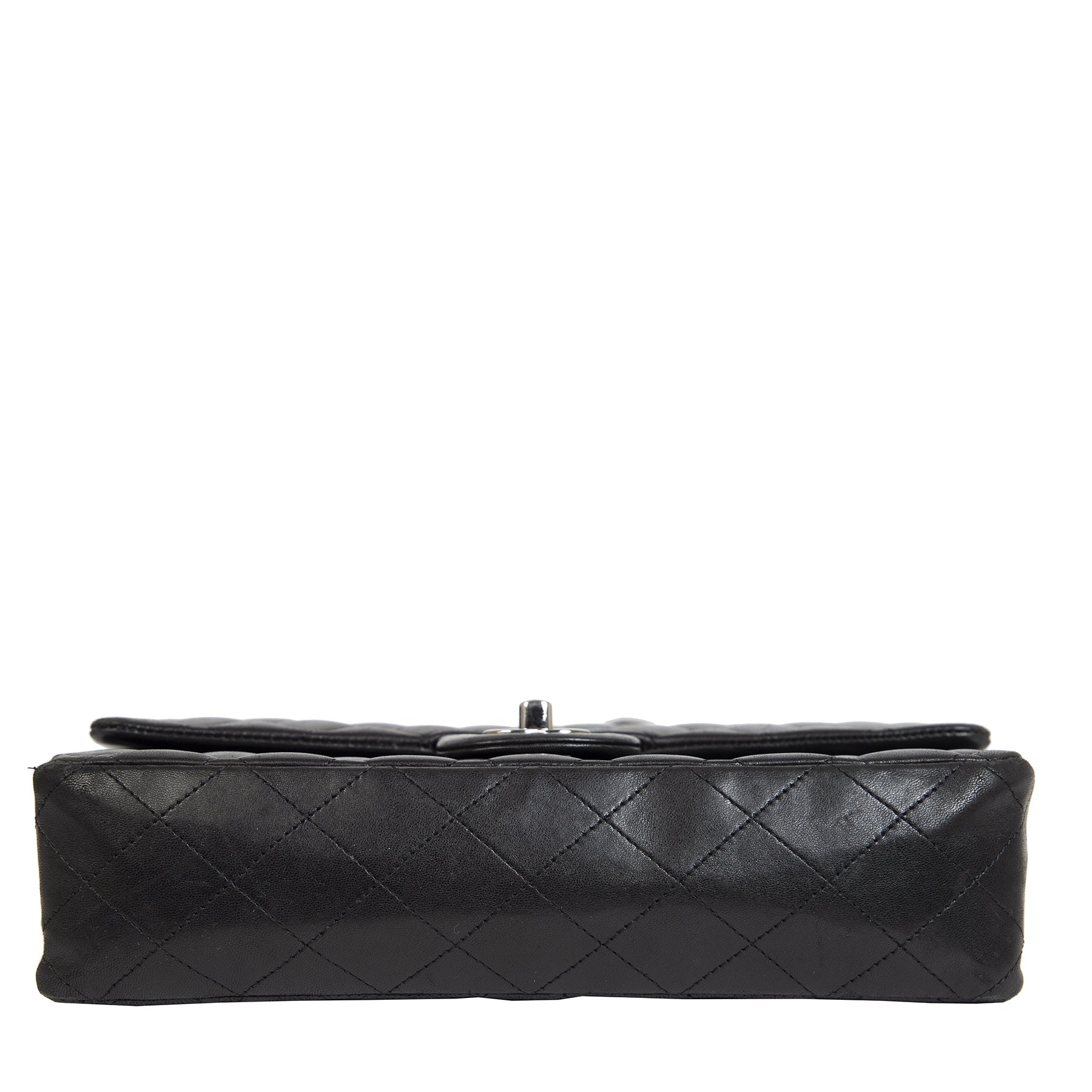 Buy and sell your authentic Chanel Medium Classic Black Quilted Double Flap Lambskin Bag