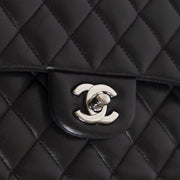 Chanel Medium Classic Black Quilted Double Flap Lambskin Bag