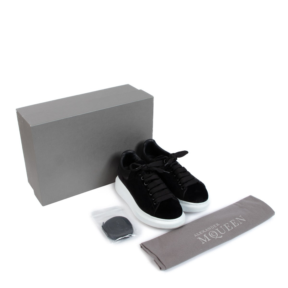 Alexander McQueen Black Velvet Sneakers