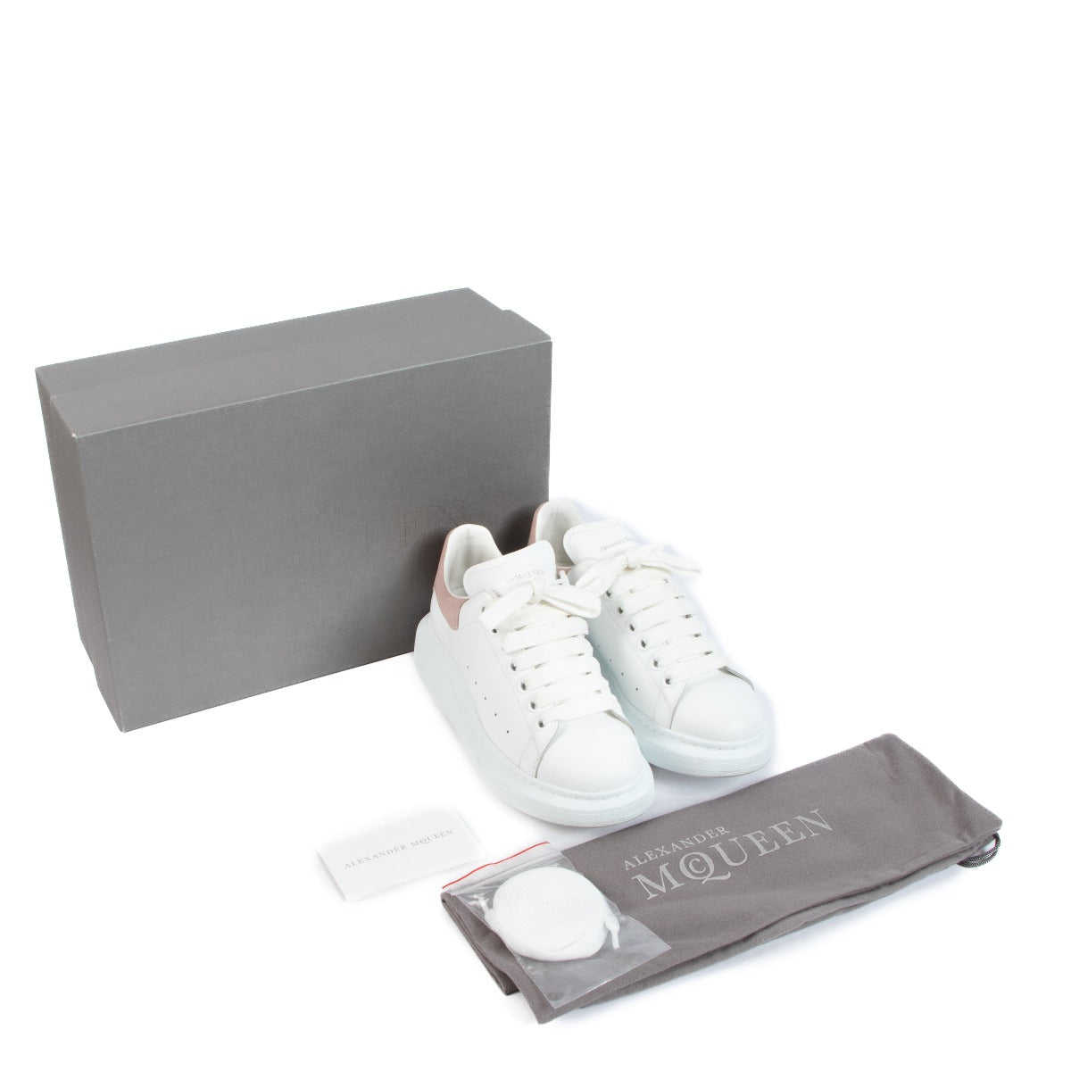 Alexander McQueen White Leather Sneakers