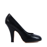 Celine Black Python Pumps