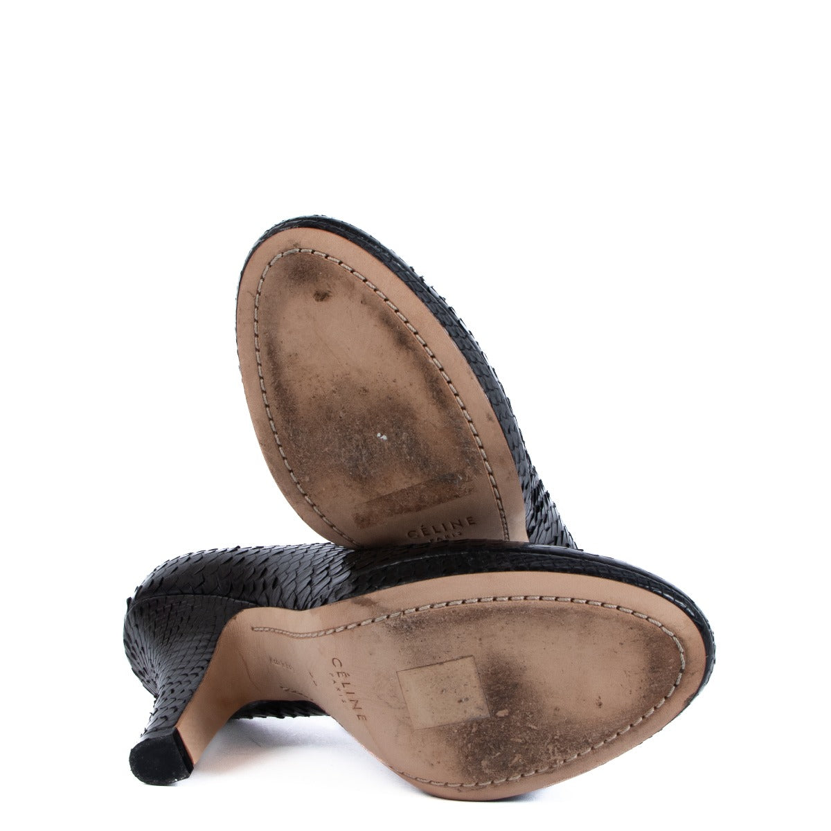 Escarpins Céline en python noir - Taille 38