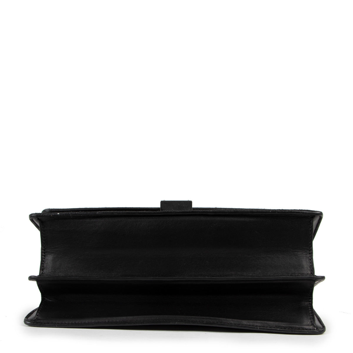 Celine Black Suede Medium Case Chain Bag