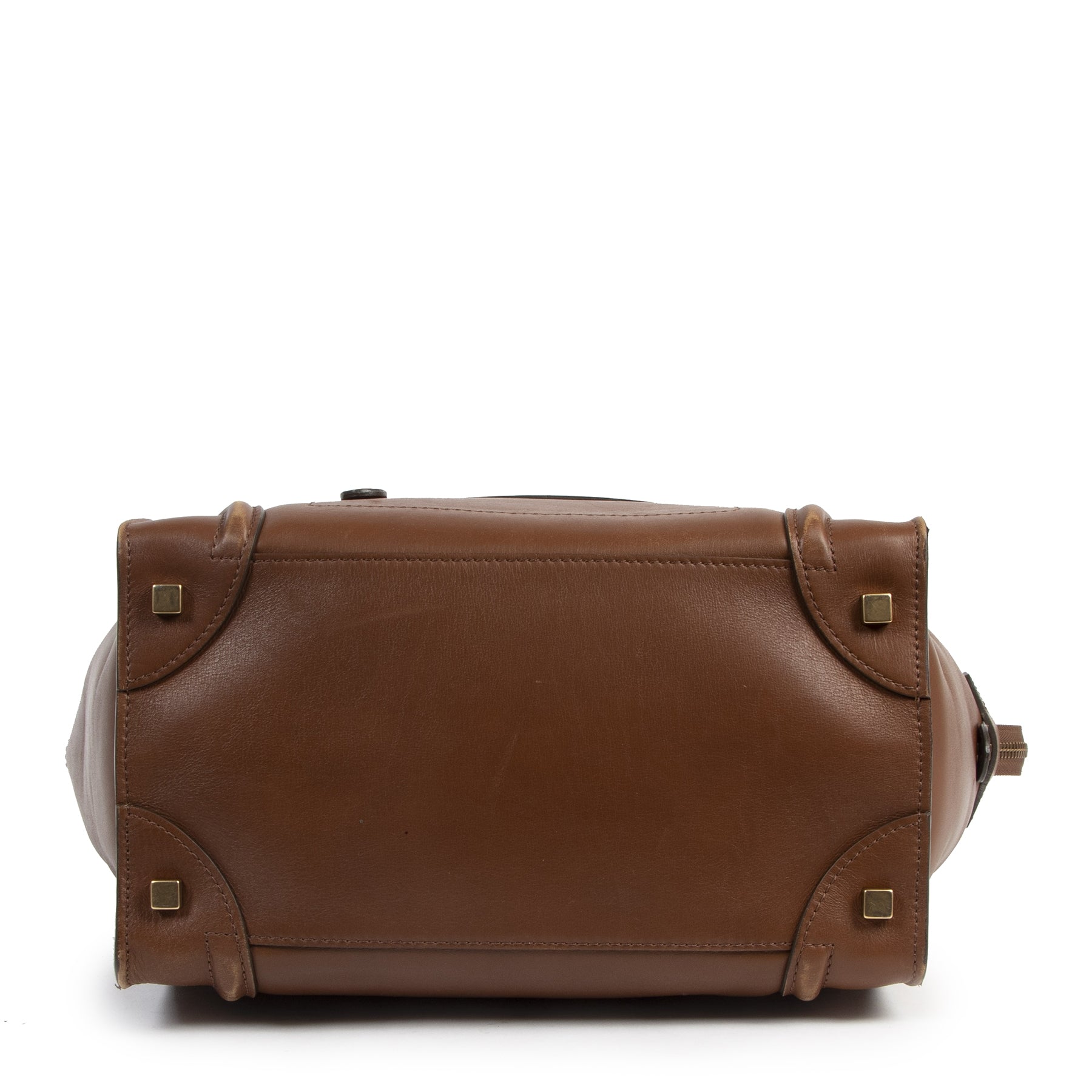 Céline Cognac Mini Luggage Tote