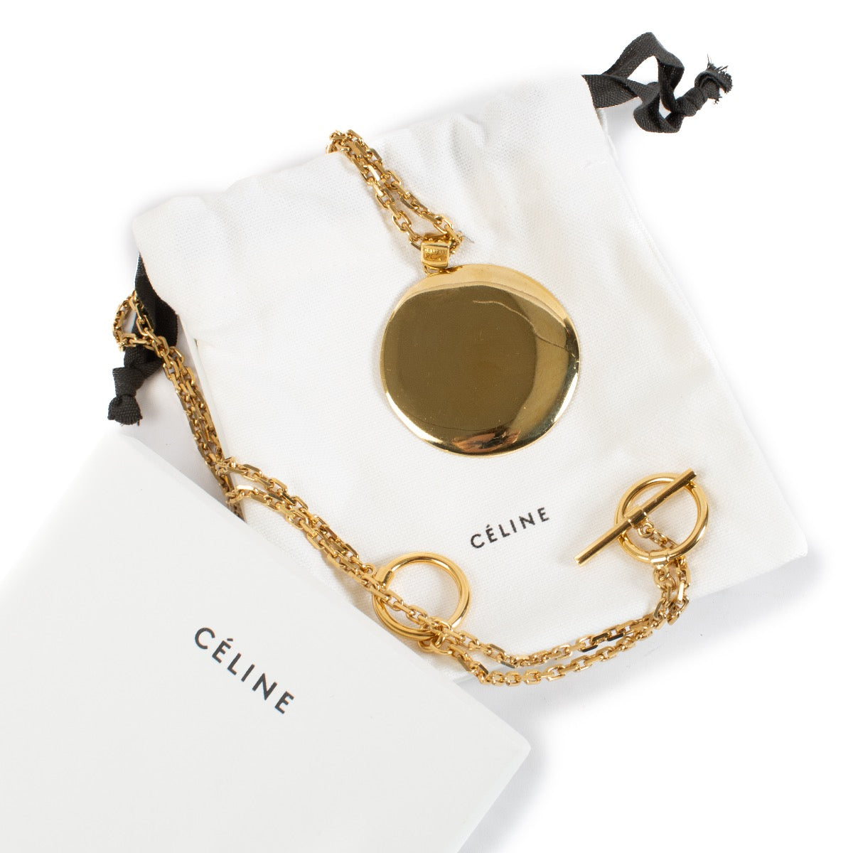 Shop 100% authentic second hand Celine Gold Patent Necklace on Labellov.com
