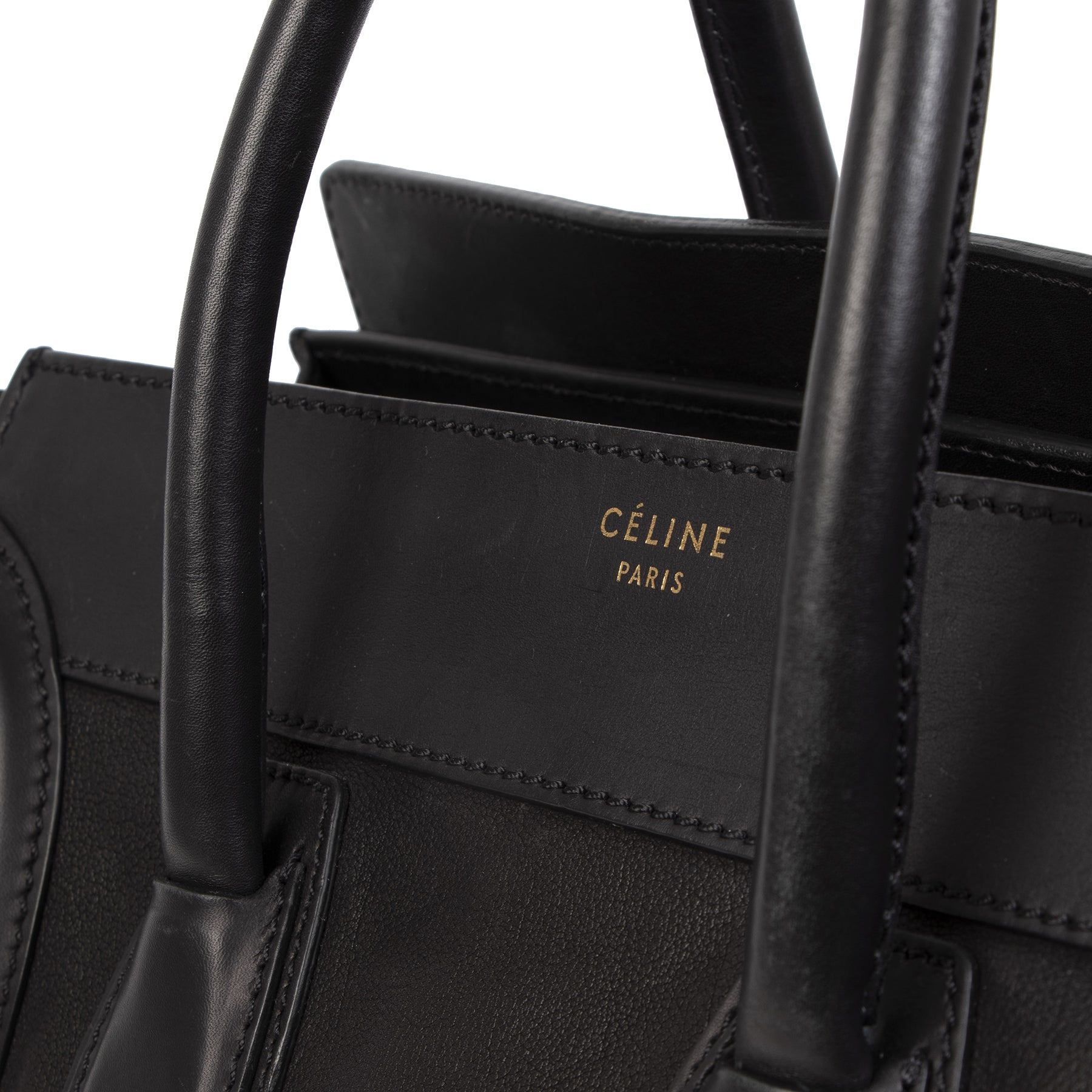 Are you looking for an authentic Céline Black Calfskin Mini Luggage Handbag?