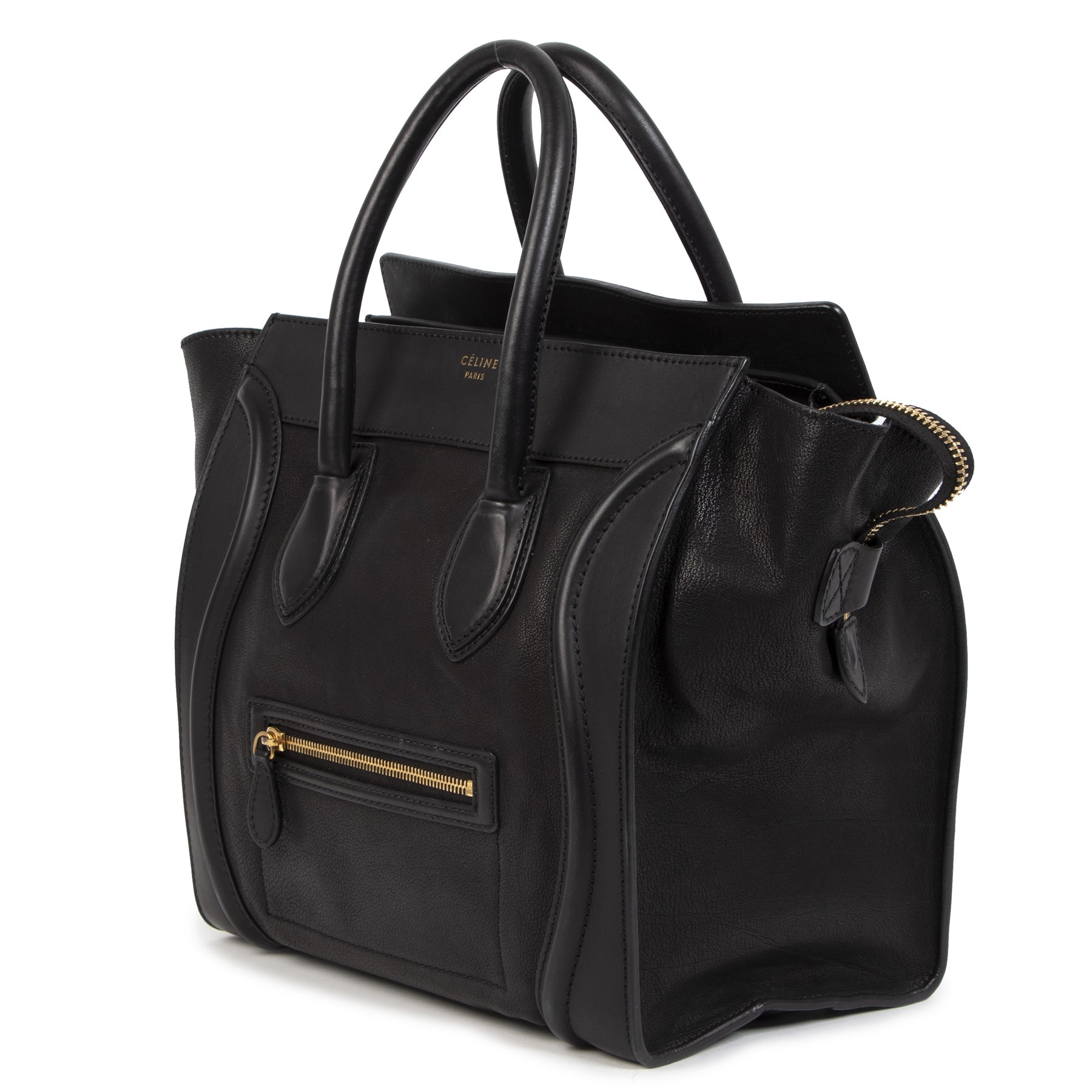 Céline Black Calfskin Mini Luggage Handbag te koop aan de beste prijs bij Labellov