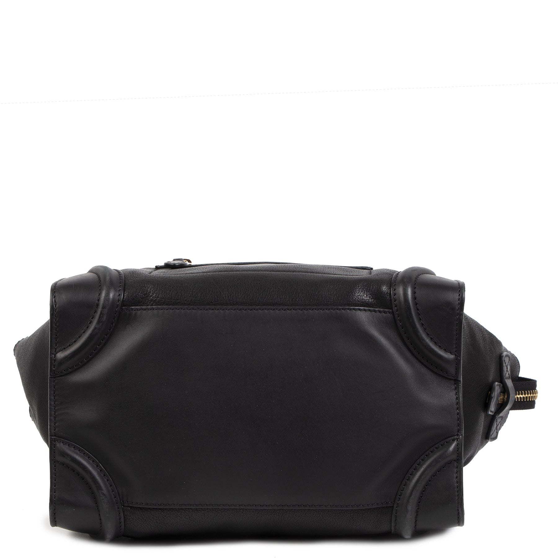 Céline Black Calfskin Mini Luggage Handbag