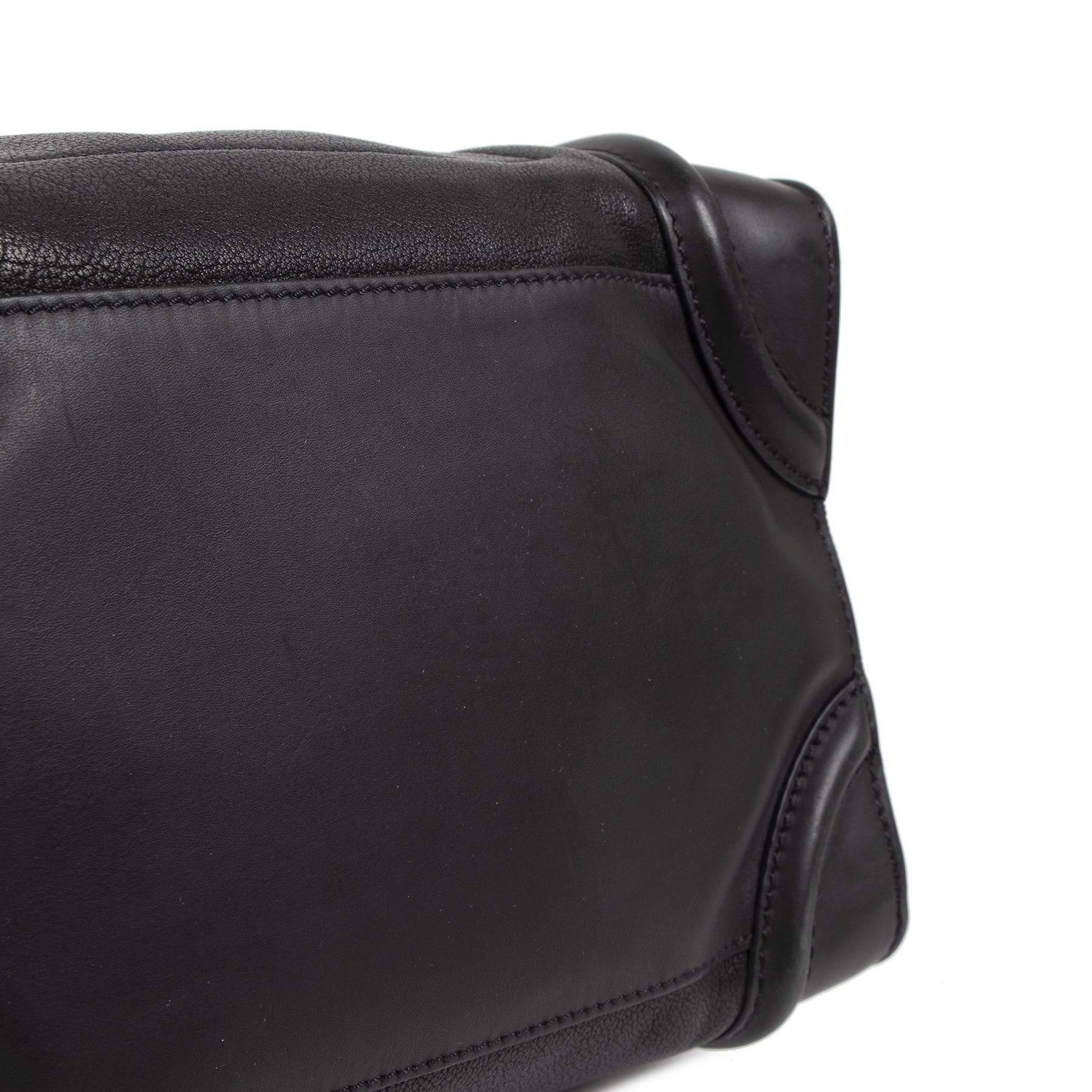 Céline Black Calfskin Mini Luggage Handbag