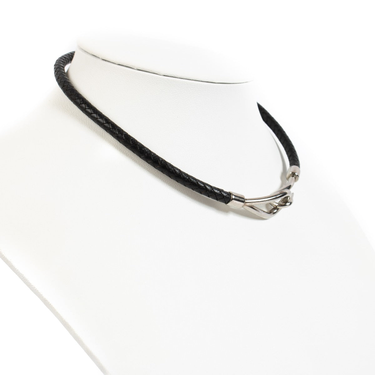 Hermès Zwarte Jumbo H Ketting/Dubbele Tour Armband