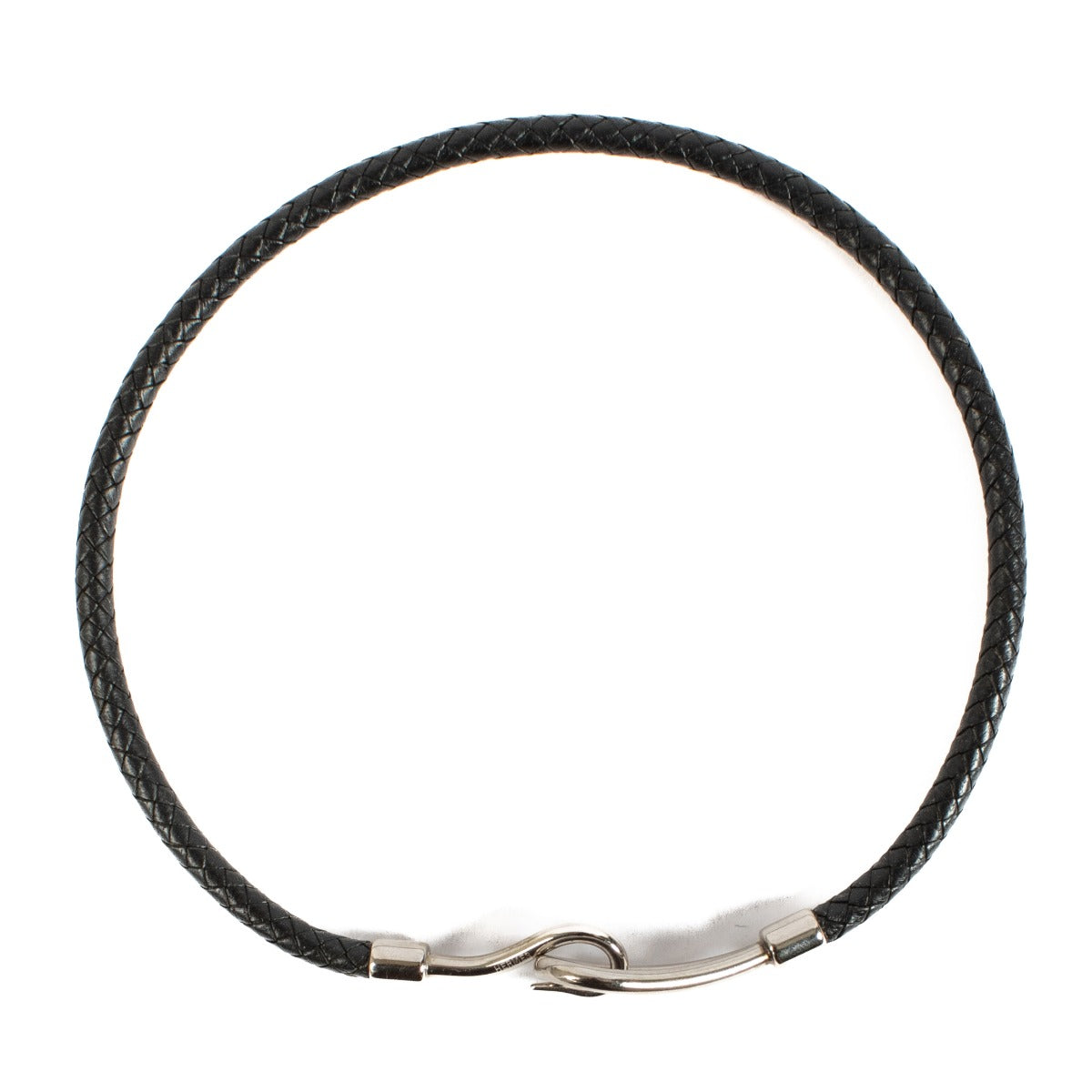 Hermès Zwarte Jumbo H Ketting/Dubbele Tour Armband