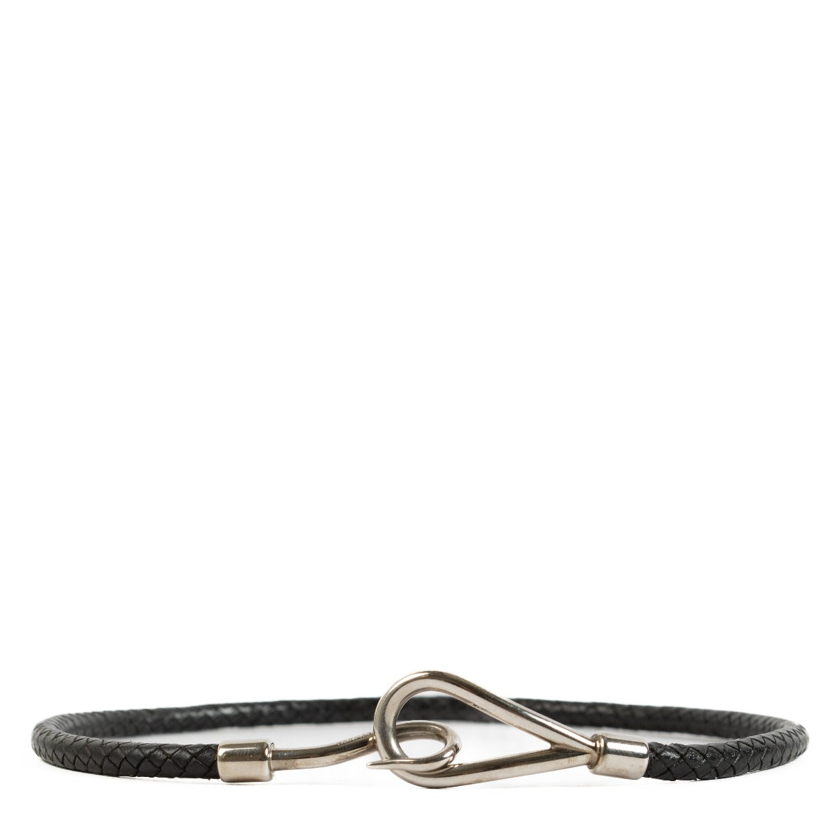 Hermès Zwarte Jumbo H Ketting/Dubbele Tour Armband