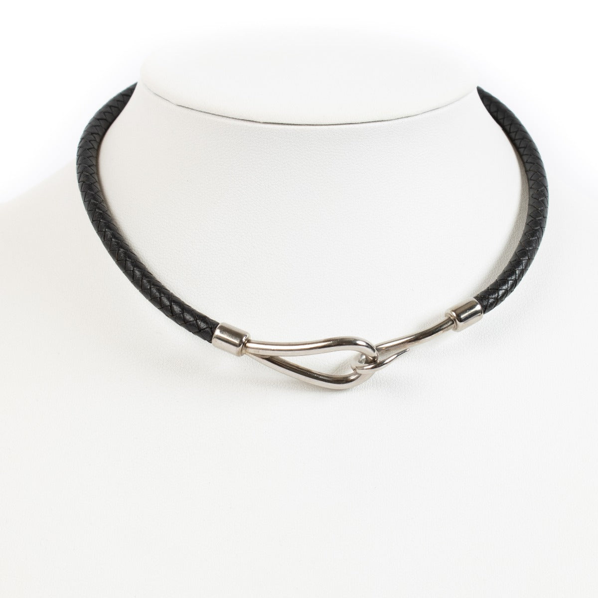 Hermès Zwarte Jumbo H Ketting/Dubbele Tour Armband