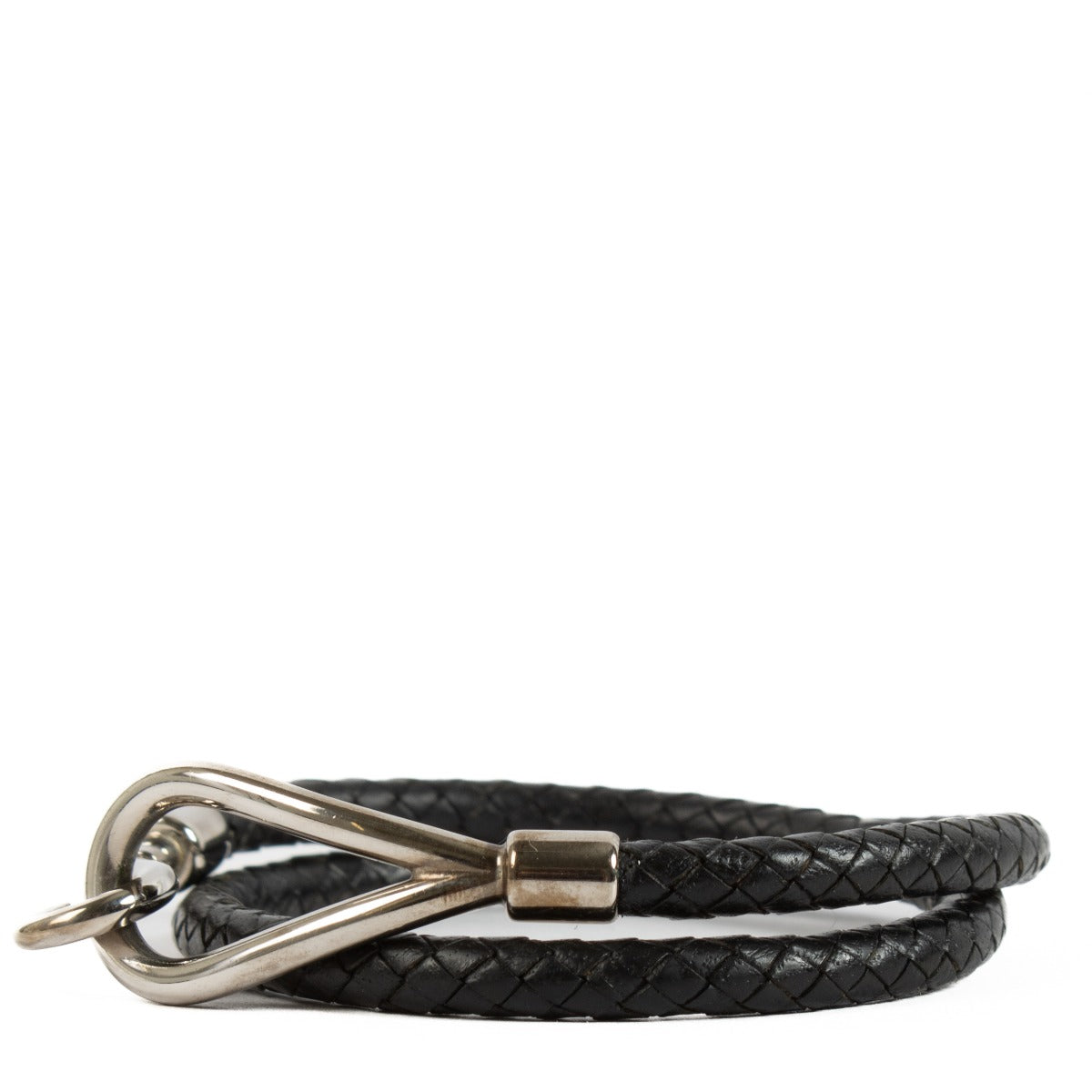 Hermès Zwarte Jumbo H Ketting/Dubbele Tour Armband