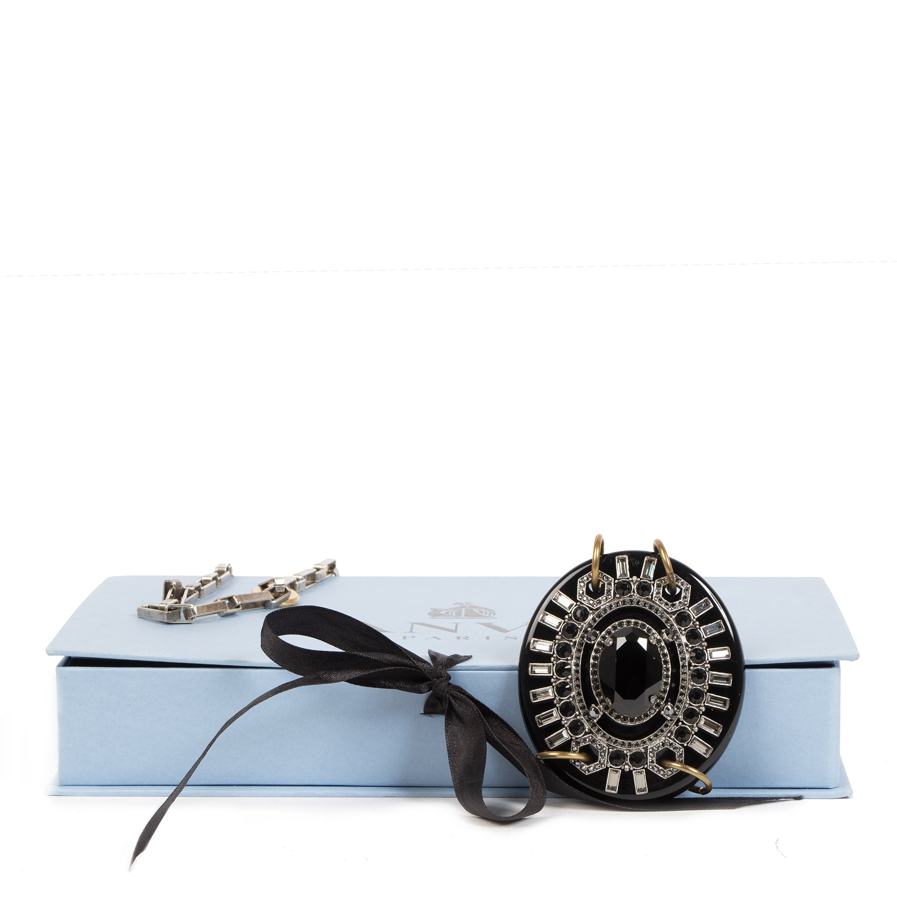 Lanvin Sautoir Pendentif Metal Circle Pendant Necklace