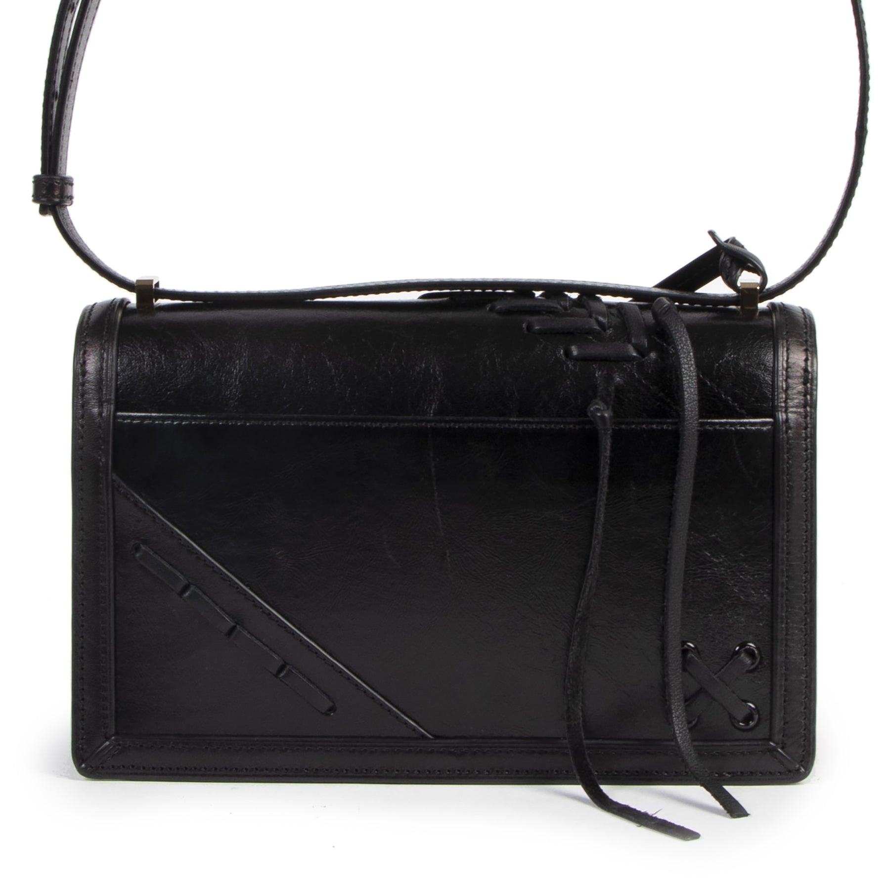Authentic secondhand Loewe Black Barcelona Shoulder Bag designer bags fashion luxury vintage webshop safe secure online shopping