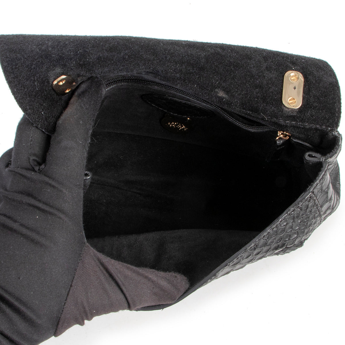 Sac Mulberry Lily Noir Imprimé Serpent Soie