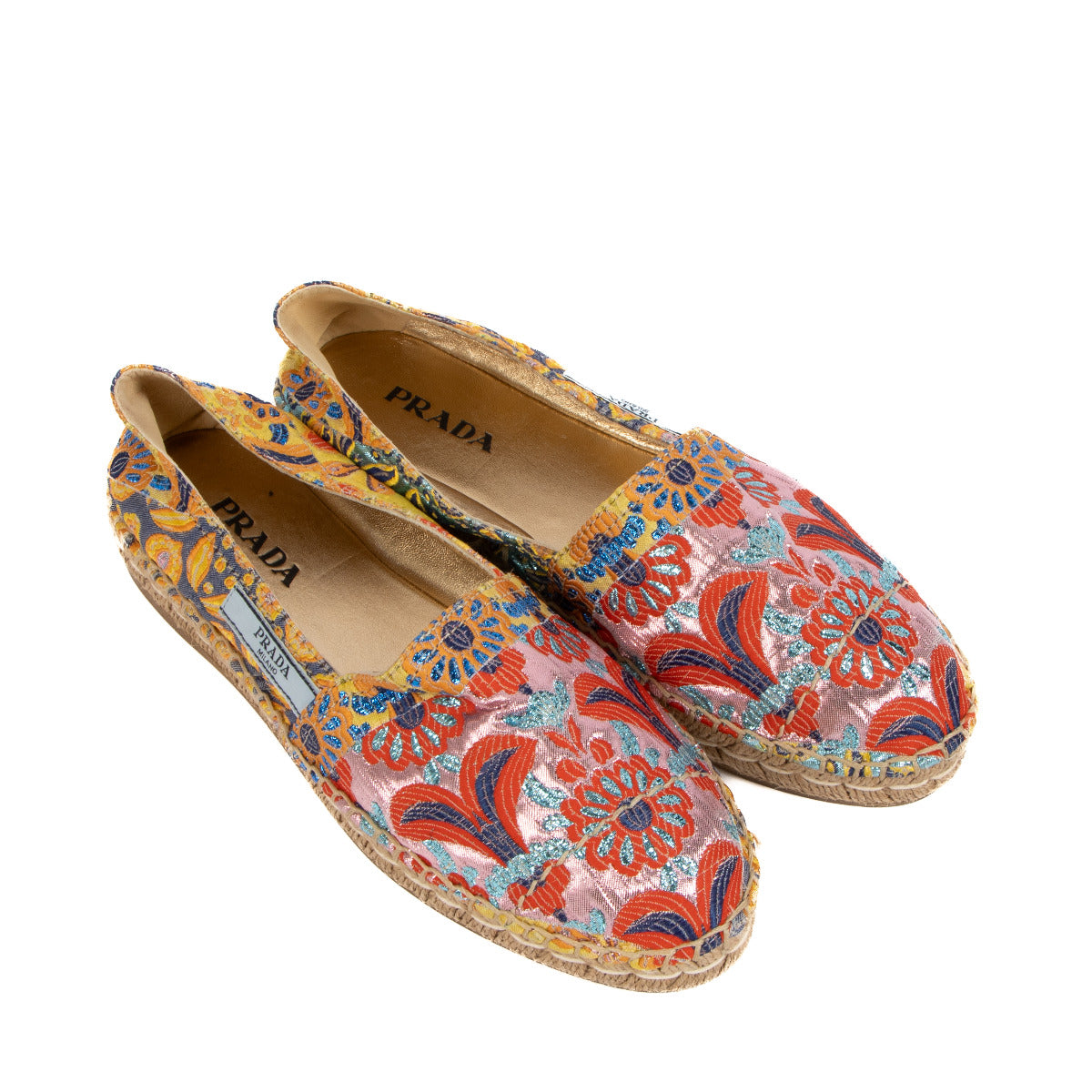 Prada Multicolor Paisley Espadrilles - size 39 for the best price at Labellov secondhand luxury in Antwerp
