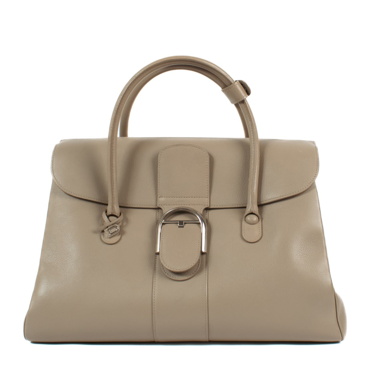 Delvaux Tourterelle Sellier Brillant Double Poignée Handbag
