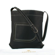 Delvaux Black Taurillon Soft Pin Surpiqué