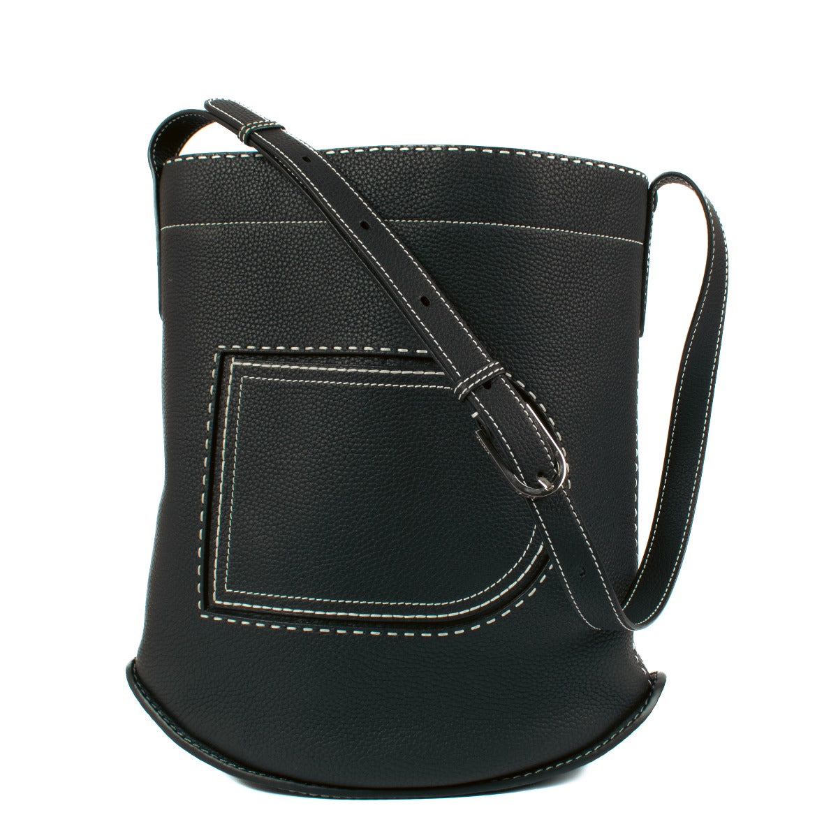 Delvaux Black Taurillon Soft Pin Surpiqué