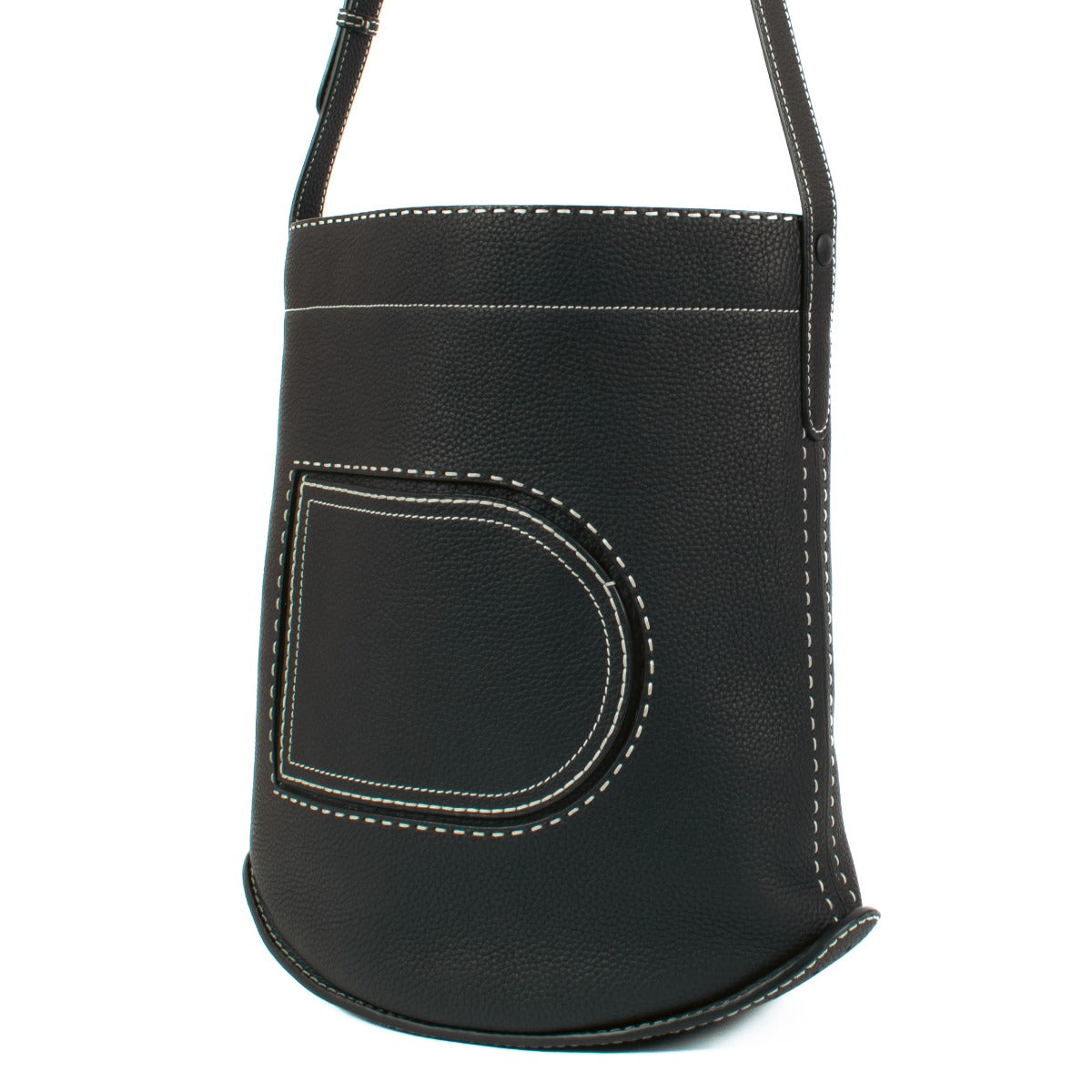 Delvaux Black Taurillon Soft Pin Surpiqué