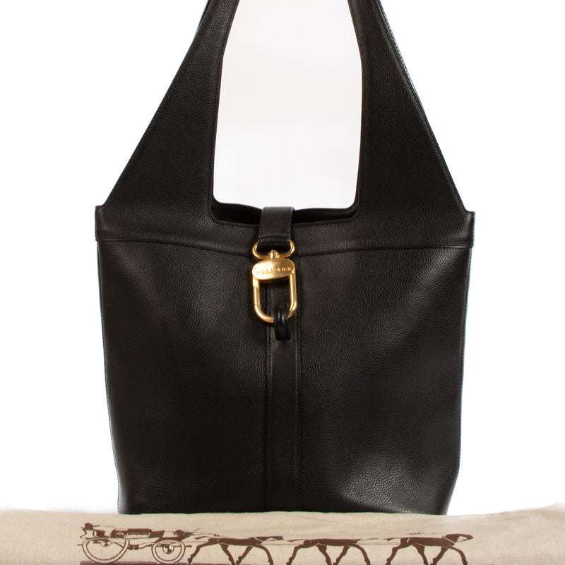 Delvaux Liaison Black Trotteur Shoulder Bag