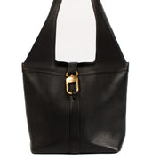 Delvaux Black Leather Shoulder Bag