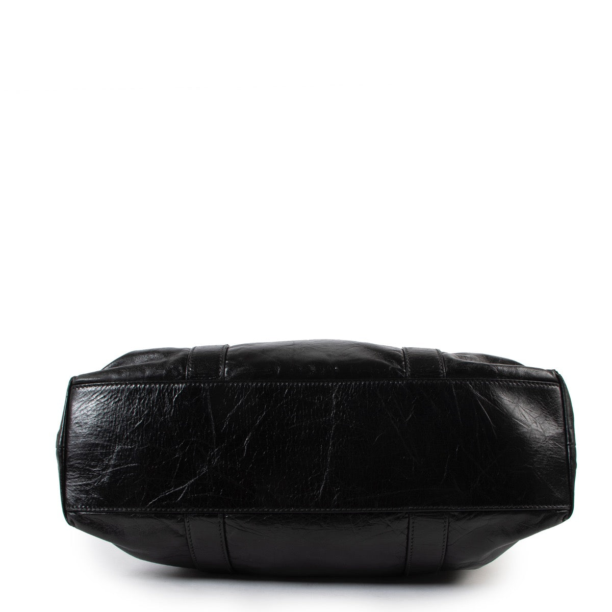 Buy an authentic second hand Dolce & Gabbana Shiny Black Leather Shoulder Bag in very good condition at Labellov