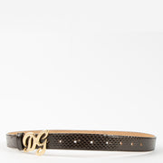 Shop this 100% authentic Dolce & Gabbana Brown Python Crystal Buckle Belt second hand on Labellov.com!