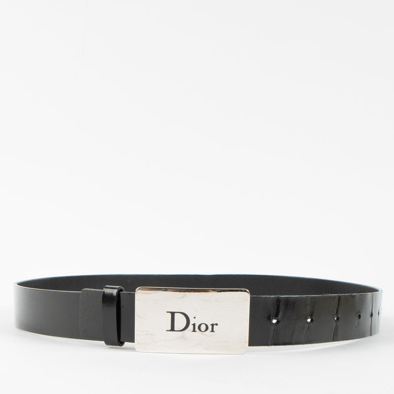 Shop the 100% authentic Christian Dior John Galliano Black Polished Leather Belt second hand on Labellov.com!