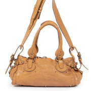 Authentieke Tweedehands Chloé Paddington Aged Cognac Leather Medium Bag juiste prijs veilig online shoppen luxe merken webshop winkelen Antwerpen België mode fashion