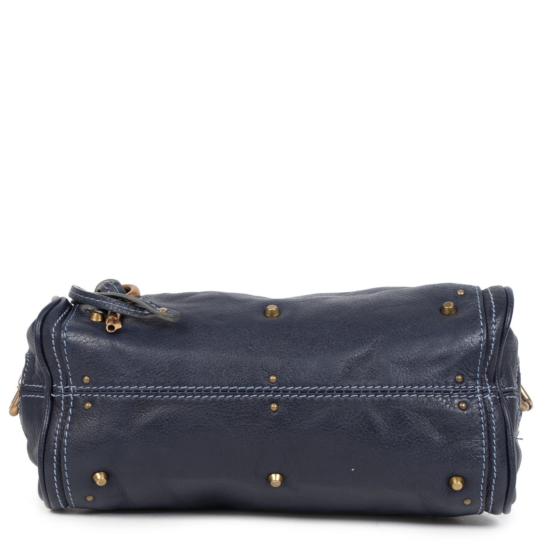 Authentic second-hand vintage Chloé Mini Blue Paddington Bag buy online webshop LabelLOV.