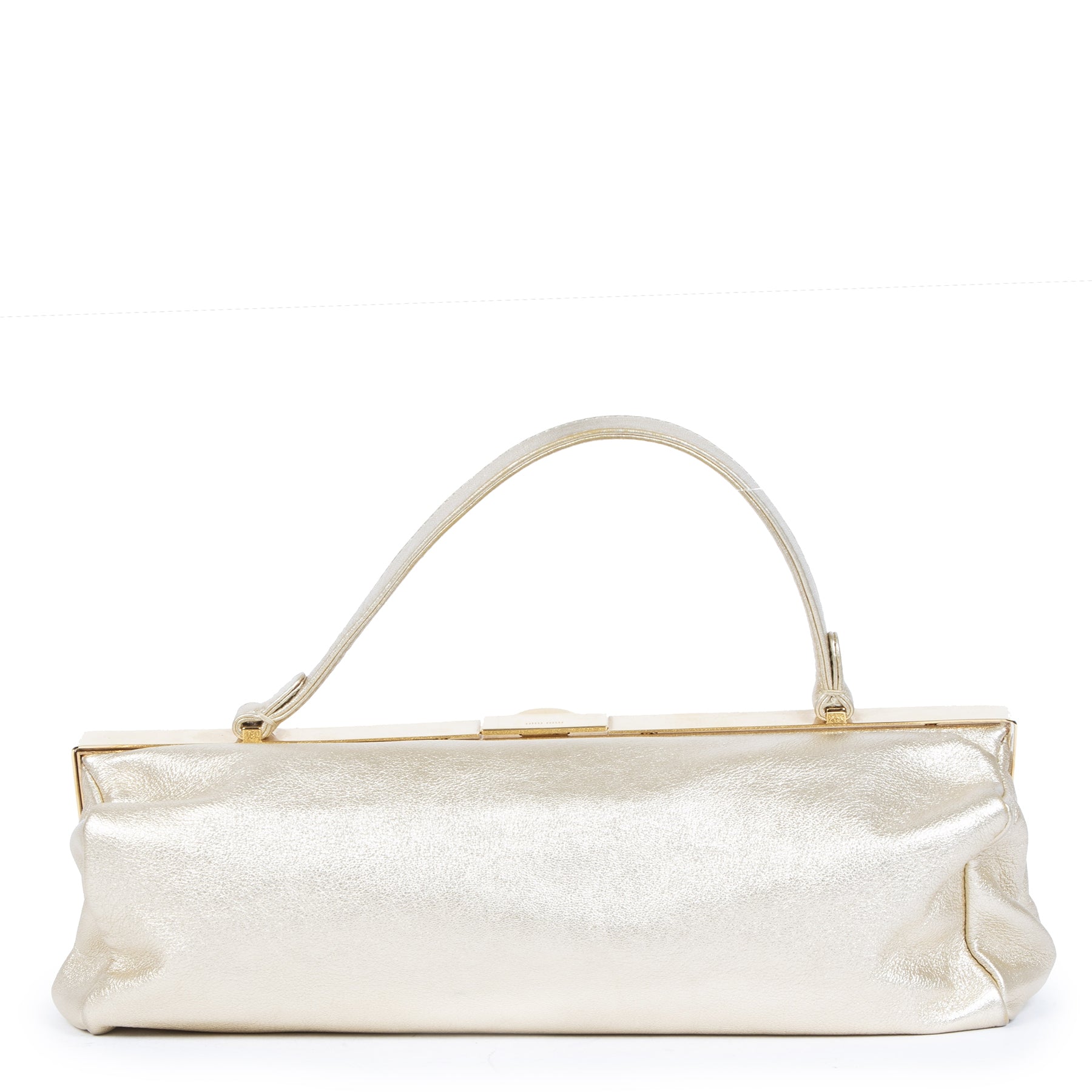 Authentique seconde-main vintage Miu Miu Gold Evening Bag achète en ligne webshop LabelLOV