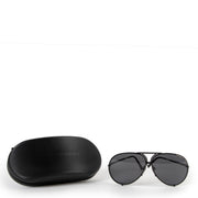Porsche Black Aviator Sunglasses