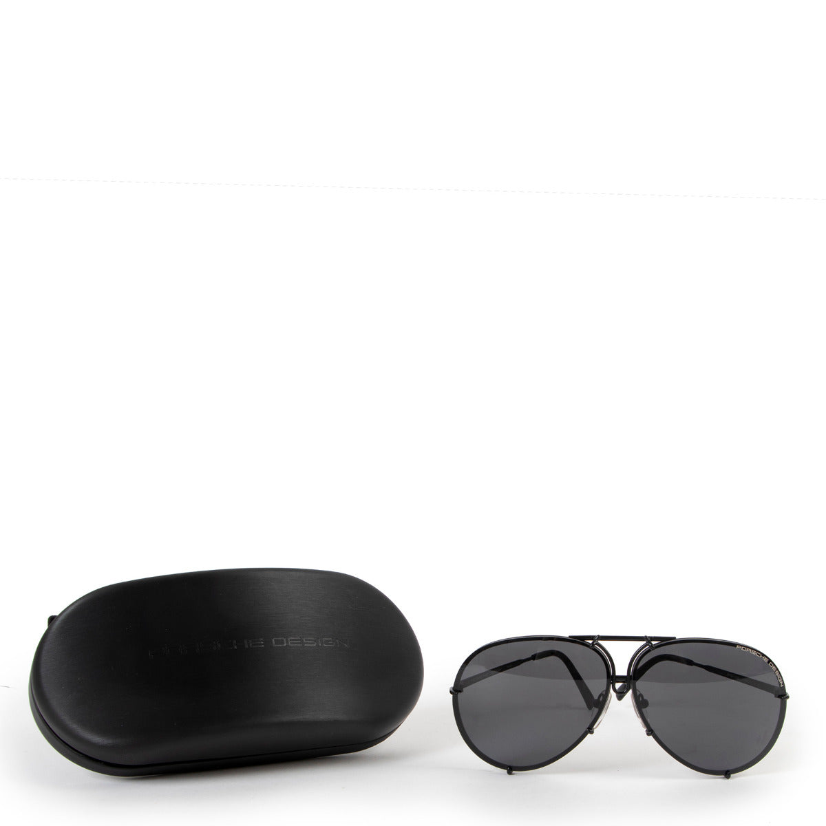 Porsche Black Aviator Sunglasses
