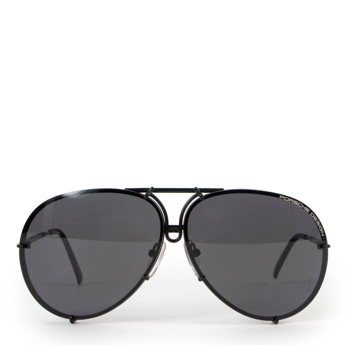 Porsche Black Aviator Sunglasses
