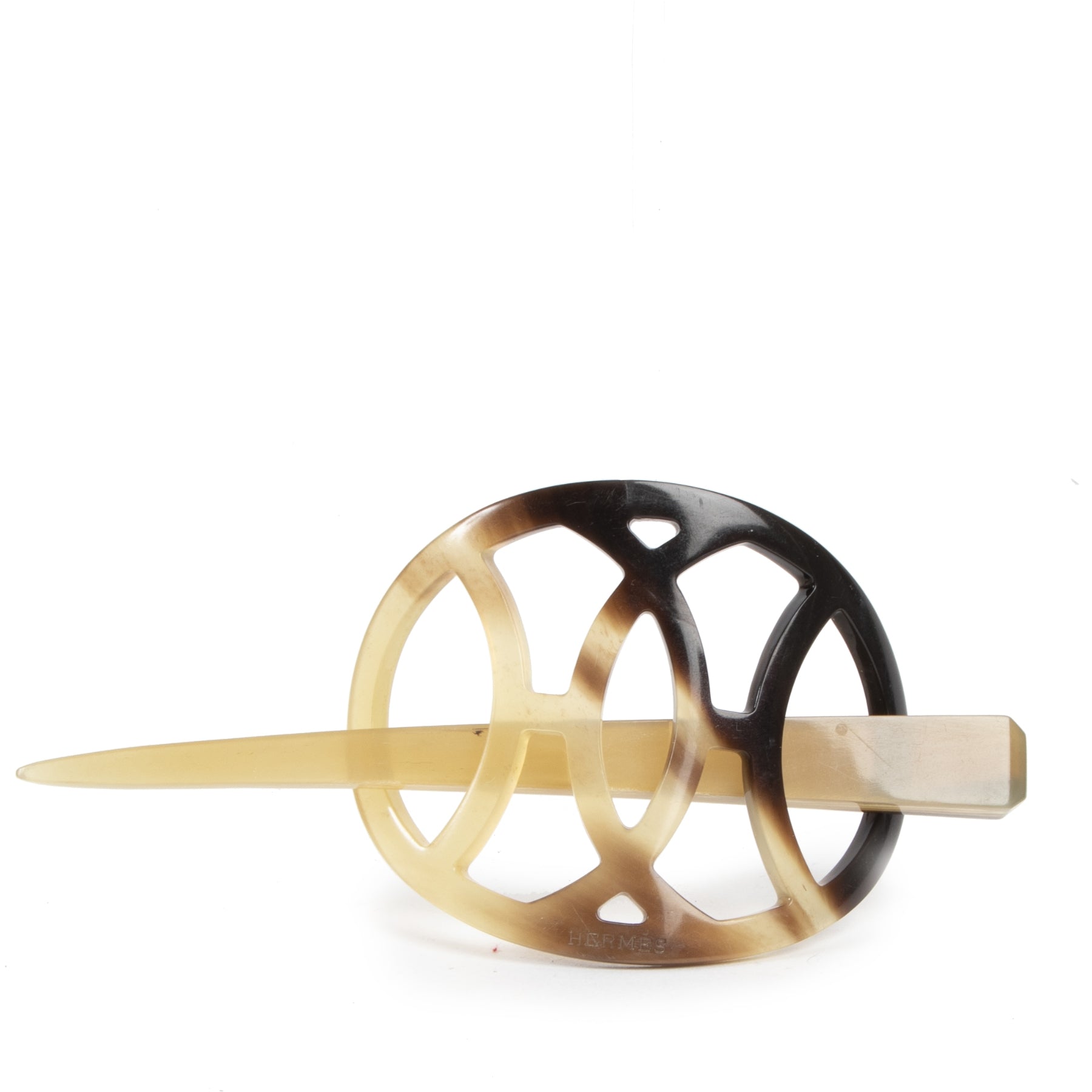 Hermes Buffalo Horn Hair Barrette