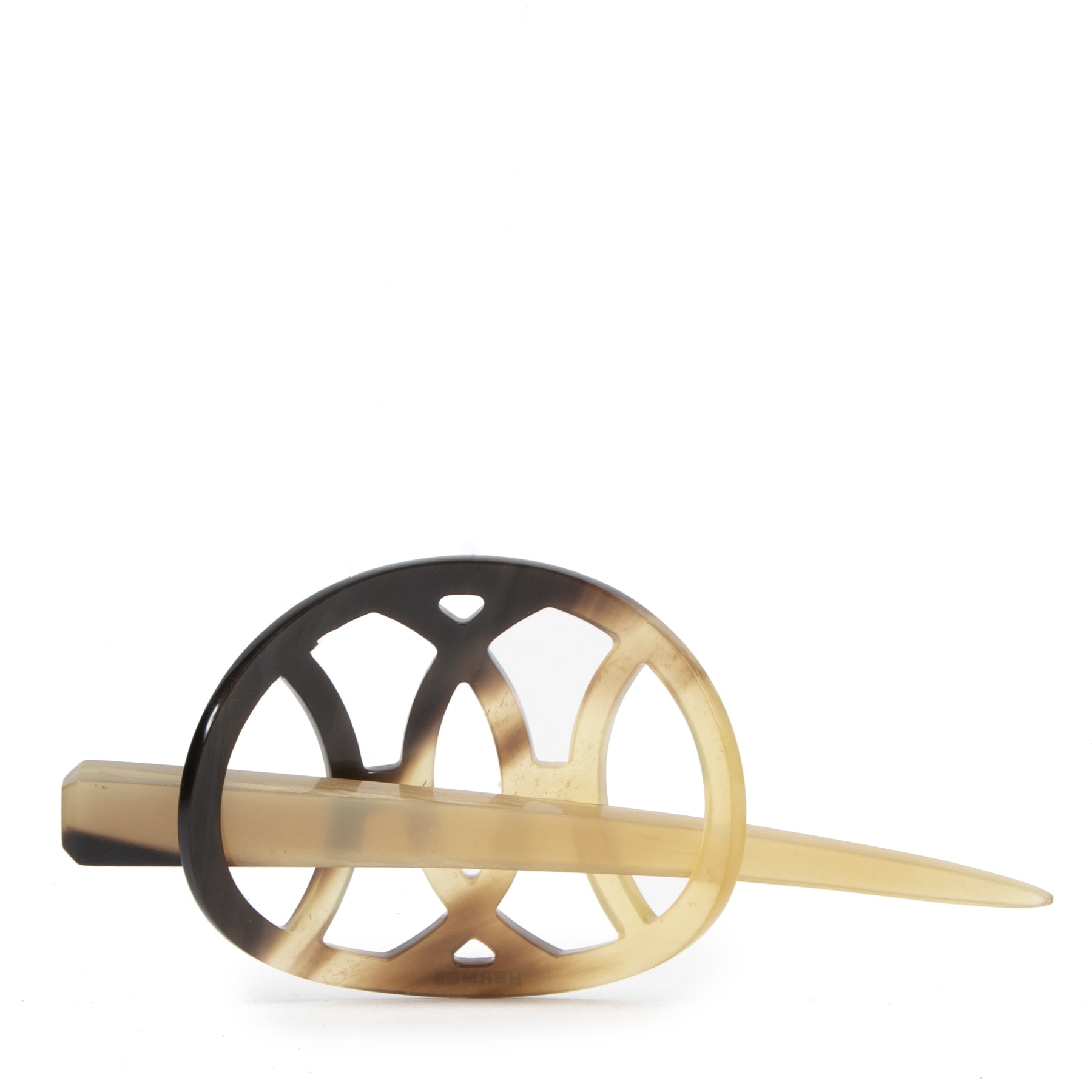 shop safe online Hermes Buffalo Horn Hair Barrette