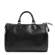 Louis Vuitton Black Epi Speedy 35 Bag