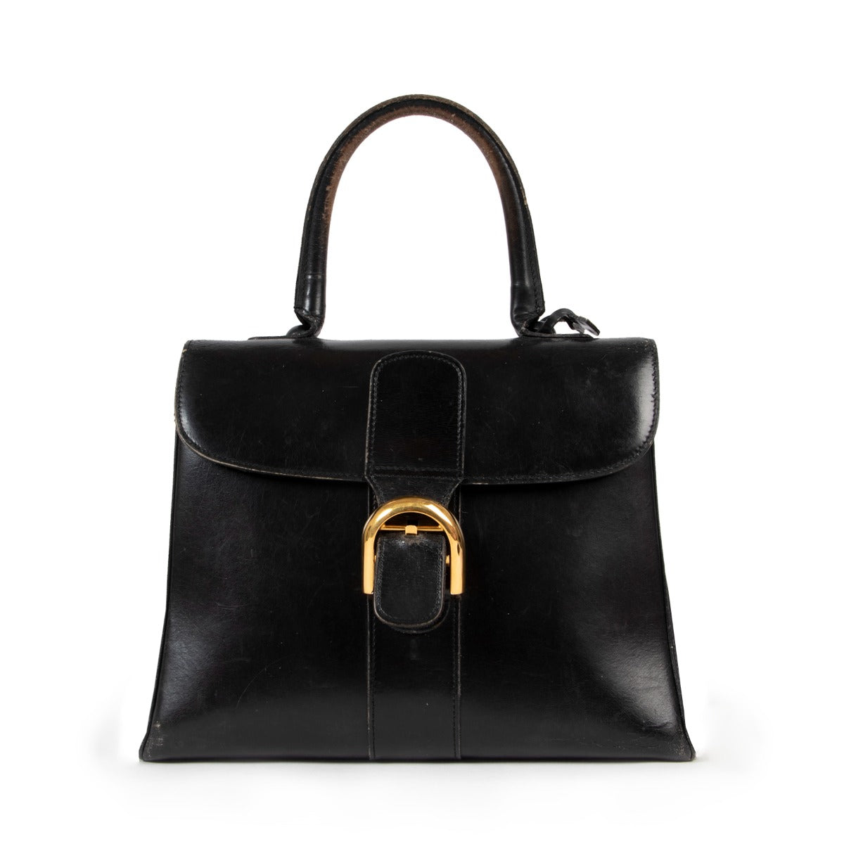 Delvaux Zwarte Brillant MM Box Calf Handtas