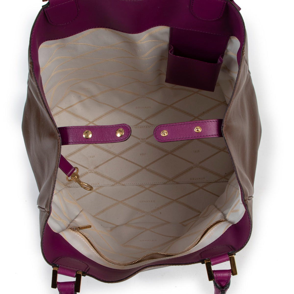 Get it now Delvaux Le Louise Brown and Purple Shoulder Bag