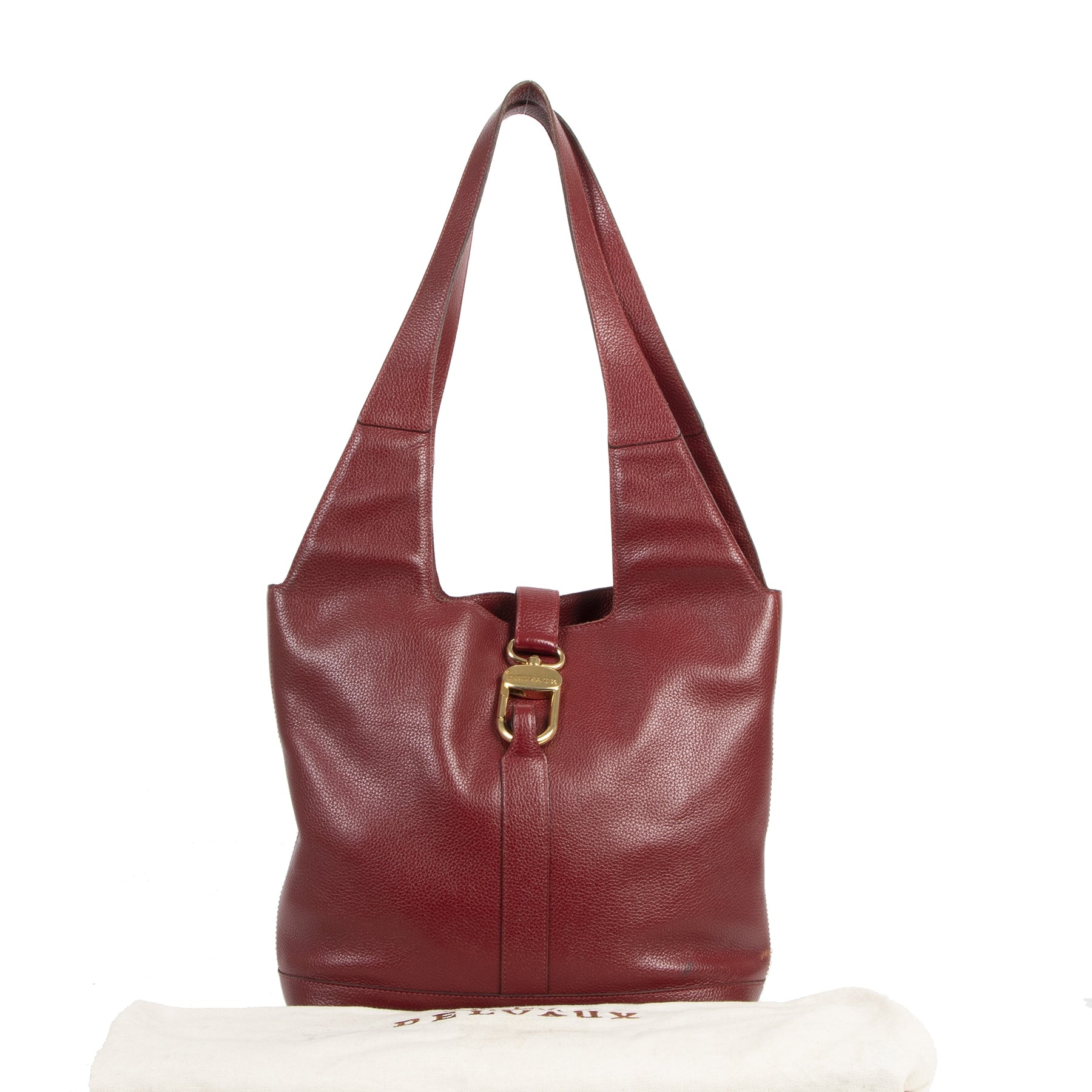 Delvaux Red Tote Shoulder Bag tweedehands aan de juiste prijs in alle veiligheid online bij LabelLOV Antwerpen België