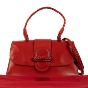 Valentino Garavani Red Leather Histoire Bag